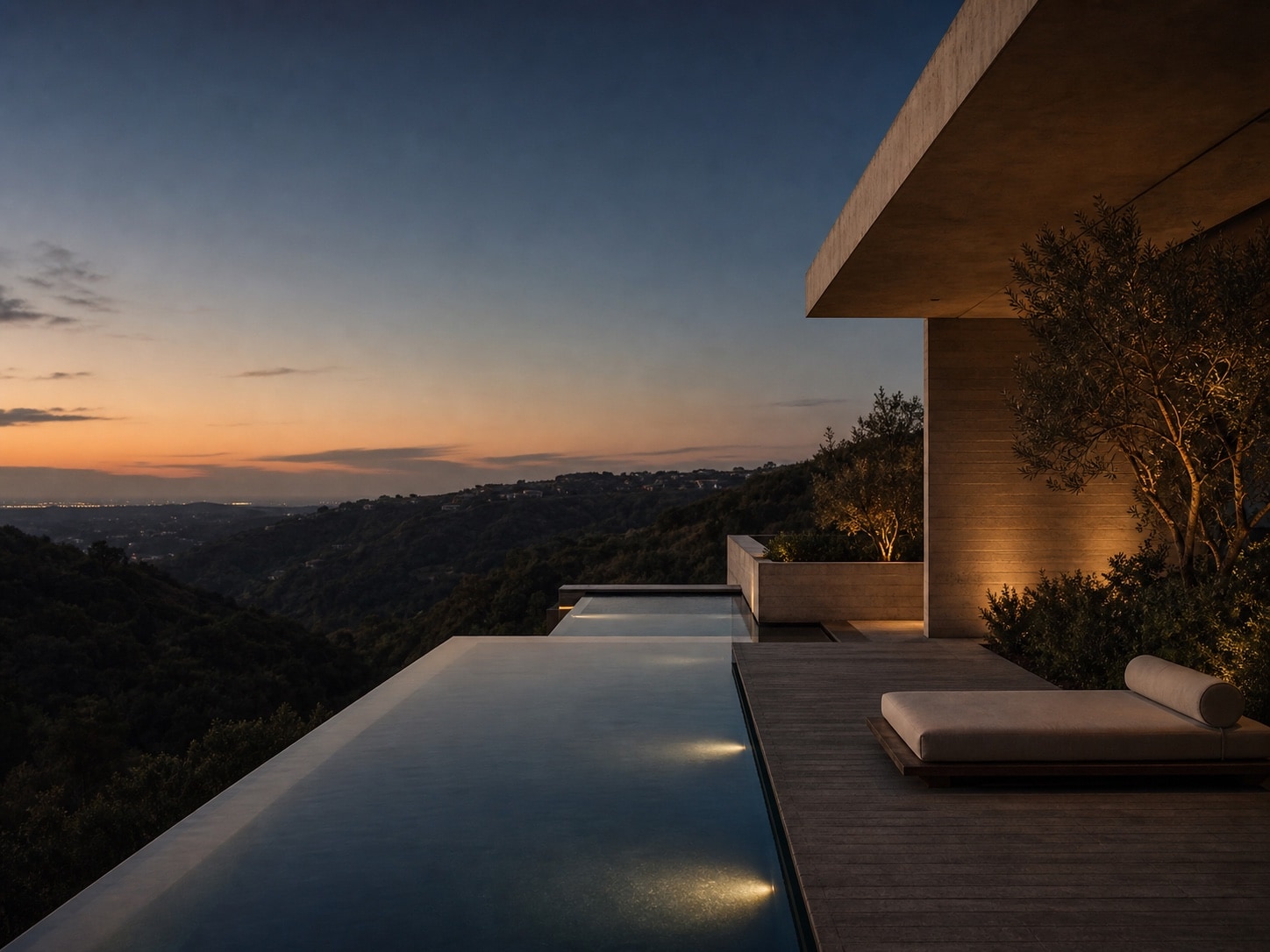 Negative-edge pool over the canyon