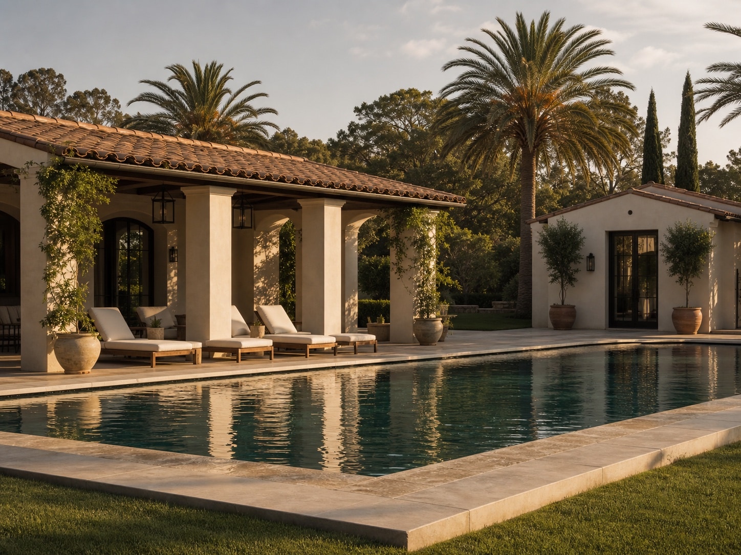 Pool pavilion and cabana