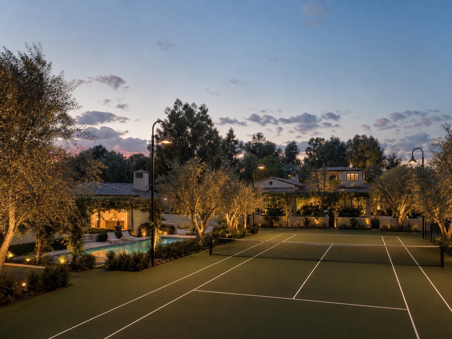 Sport court and exterior lighting