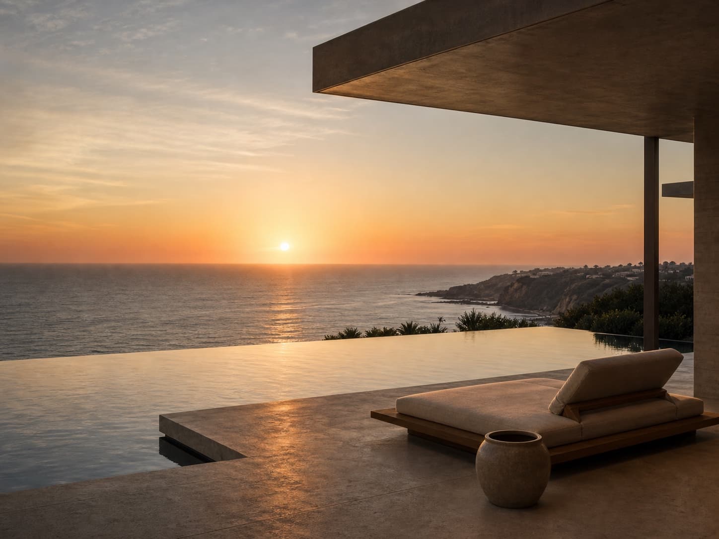 Infinity pool on the bluff line